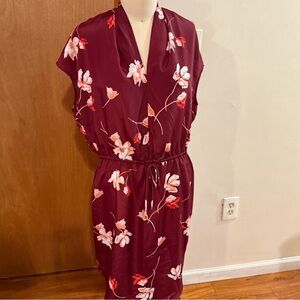 Floral Burgundy Mini Dress